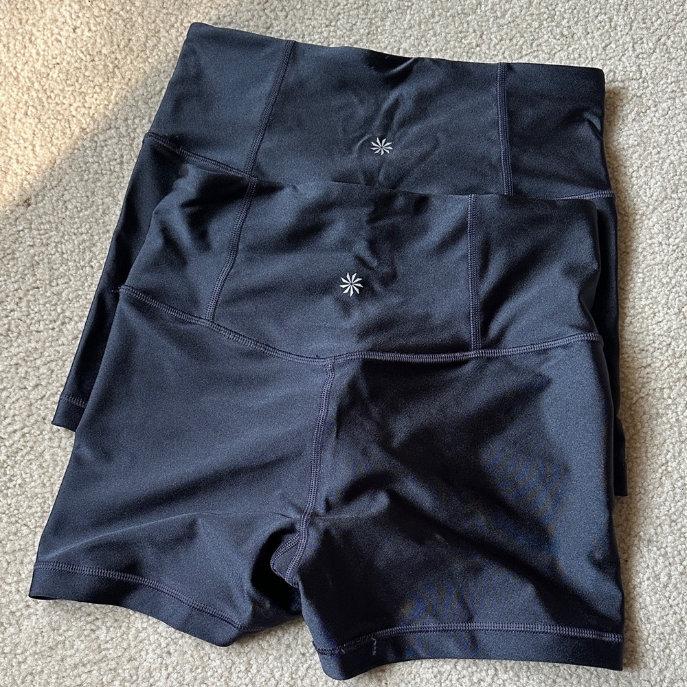 2-Athleta Women's Charcoal Bike Shorts
